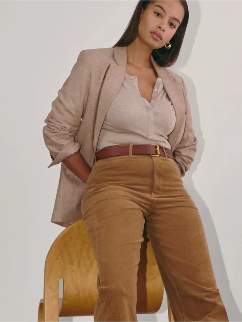 Everlane The Sailor Pant in Toasted Coconut Brown Corduroy 6 - Picture 4 of 16